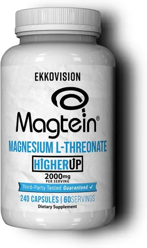 Miniatura 8 de Ekkovision Magtein L-treonato de magnesio, soporte de memoria y función cognitiva, suplemento de magnesio con minerales esenciales para hombres