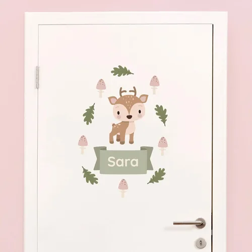 Miniatura 10 de Calcomanías de puerta personalizadas para habitación de niños, calcomanías de pared con nombre personalizado para decoración de habitación de bebés