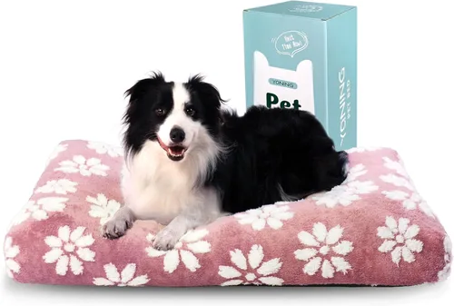 Miniatura 26 de Camas para perros grandes, bonita cama gruesa para perrera, cama mullida para mascotas con funda extraíble lavable y parte inferior antideslizante