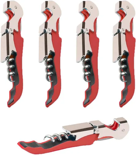 Miniatura 5 de Juego Profesional de Sacacorchos para Camareros, Llave de Vino de Acero Inoxidable Resistente con Bisagras para Camareros de Restaurantes