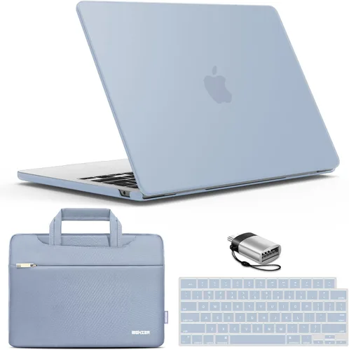 Miniatura 21 de IBENZER Compatible con estuche para MacBook Air de 13 pulgadas 2025 2024 2023 2022 M4 A3240 M3 A3113 M2 A2681, estuche rígido y funda con protector