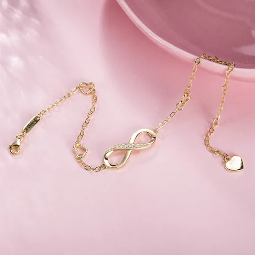 Miniatura 16 de Billie Bijoux Pulsera tobillera de plata de ley 925 para mujer, con símbolo de amor infinito, ajustable, grande, regalo para mujer
