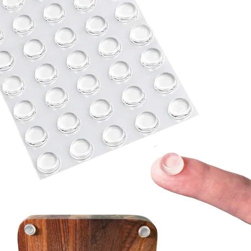 BEADNOVA Patas de goma, 100 almohadillas de silocono, espaciadores de marco transparente, protectores de puerta de gabinete, pies de goma
