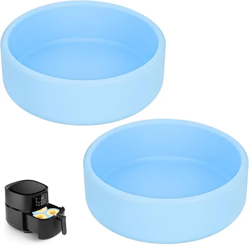 Miniatura 8 de Moldes de silicona para huevos – 2 moldes para huevos para freidora de aire, molde reutilizable para huevos de 4 pulgadas, magdalenas de huevo, Rosa