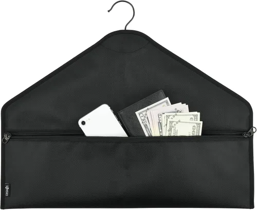 Miniatura 2 de Cosmos Paquete de 2 bolsas de seguridad para colgar Bolsillo oculto Bolsa secreta con cremallera para colgar artículos personales en viajes