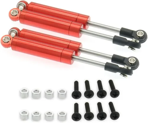 Paquete de 4 amortiguadores de amortiguadores internos de 3.622 in para camión oruga 1/10 HSP HPI AXIAL Tamiya LOSI RC piezas mejoradas de metal