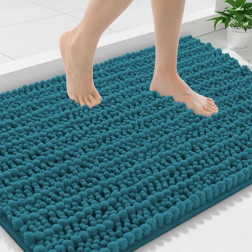 Miniatura 80 de Smiry Alfombras de Baño 24x16 pulgadas, Alfombras de Baño de Chenilla Extra Suaves y Absorbentes, Respaldo de Goma Antideslizante, Lavable a Máquina