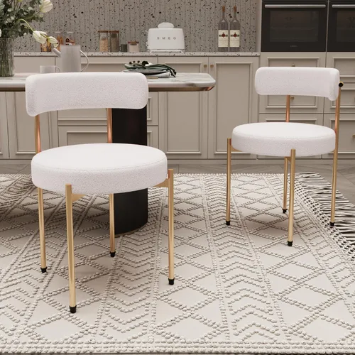 Miniatura 13 de Silla de escritorio sin ruedas, silla decorativa cómoda para sala de estar, comedor, dormitorio, oficina en casa, moderna de mediados de siglo
