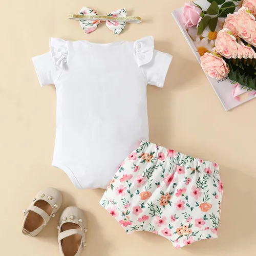 Miniatura 4 de Toddler Kids Baby Girl Outfit Toddler Girls Summer Short Sleeve Letter Print Tops And Short Cute Outfits for