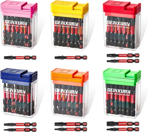 Miniatura 13 de Geinxurn Juego de Puntas de Destornillador de Impacto #2 Phillips, 43 piezas Brocas Magnéticas PH2 (1" y 2") S2 de Acero con Caja de Almacenamiento