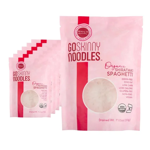 Miniatura 18 de GoSkinny Noodles Angel Hair (paquete de 6), Shirataki y Konjac orgánico, bajo en carbohidratos, bajo en calorías, sin gluten, vegano, keto, paleo