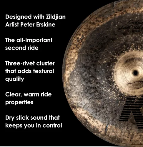 Miniatura 5 de Zildjian K - Platillo de paseo lateral izquierdo personalizado, 20 pulgadas