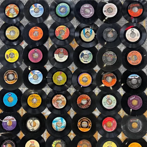 Factory Records 25 piezas de discos de vinilo vintage genuinos de 7 pulgadas, decoraciones para decoración de pared de rock & roll, temática de