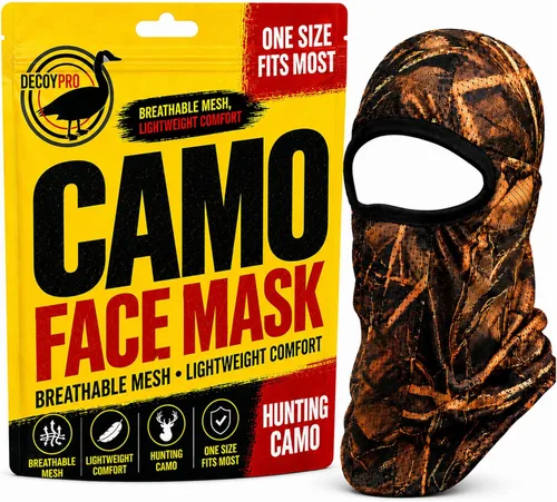 Máscara facial de caza ligera, camuflaje para pavo, arco, ciervo, pato, ganso, coyote, equipo de camuflaje para hombres, malla transpirable