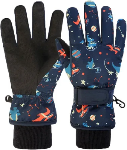 JEELAD Guantes de esquí para niños y niñas, guantes de nieve de invierno, resistentes al viento, guantes de ciclismo para niños y niñas, clima frío,