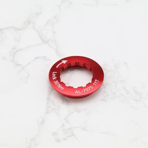 Miniatura 5 de Anillo de bloqueo de casete de aleación de aluminio, anillo de bloqueo de rueda de bicicleta, cubierta de anillo de volante de 1.417 in de diámetro