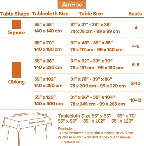 Miniatura 7 de AmHoo Mantel rectangular con borlas a rayas para mesa de cocina y comedor, 55 x 55 pulgadas, color verde azulado