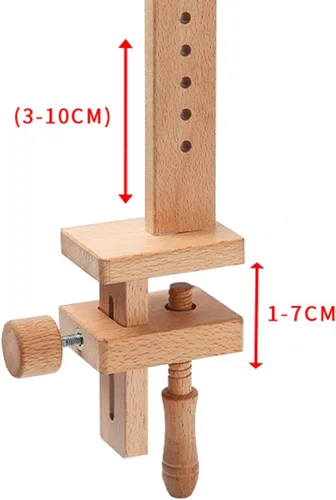 Miniatura 8 de Soporte de aro bordado de madera de 17.7 in