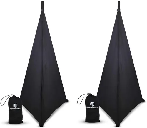 Miniatura 10 de PRORECK Cubierta de soporte para altavoz, falda para trípode, 360 grados, color blanco x 2 2-PAQUETE DE DOS