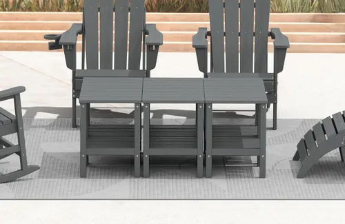 Miniatura 24 de KINGYES Mesa auxiliar doble, mesa auxiliar Adirondack- Aruba