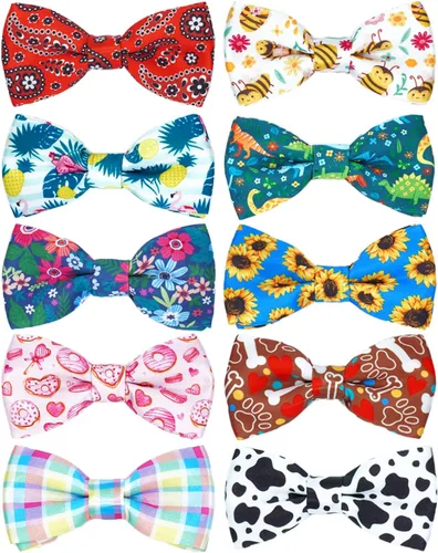 Miniatura 29 de PET SHOW Paquete de 10 corbatines de cumpleaños para perros pequeños, accesorios de collar deslizante para cachorros, gatos, mascotas, corbatines