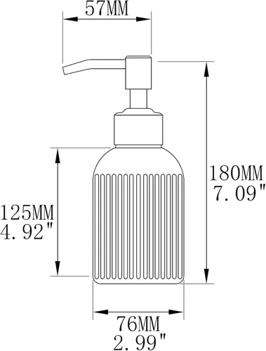 Miniatura 7 de Dispensadores de jabón de vidrio para cocina y baño, botella de vidrio pesado de 16 onzas, bomba de níquel cepillado de acero inoxidable