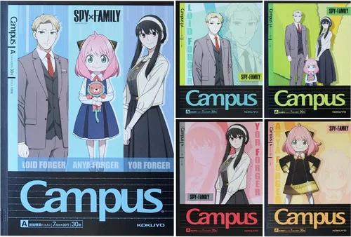 Miniatura 17 de KOKUYO Cuadernos de composición, paquete de 5 cuadernos Campus Semi-B5 Comp con punto A a rayas de 0.276 in, 30 hojas, cuaderno rayado escolar