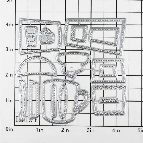 Miniatura 2 de DzIxY Tazas de café sabrosas troqueles de corte de metal para kit de fabricación de tarjetas, juegos de troqueles de papel en relieve, plantillas