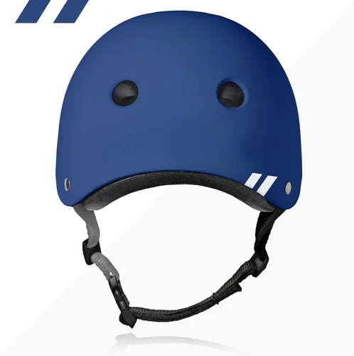 Miniatura 2 de Casco Multideporte Triple Certificado 80Six - Ideal para Bicicleta, Monopatín, Patineta, Patines en Línea y Patinaje en Línea Azul marino mate