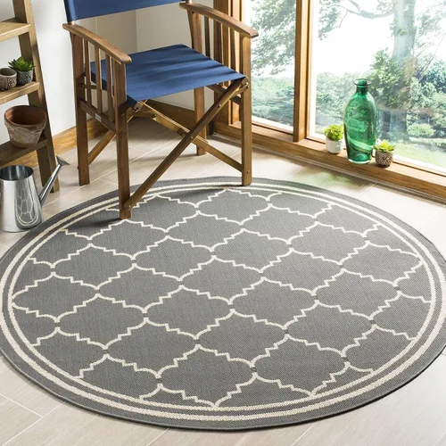 Miniatura 34 de SAFAVIEH Alfombra lavable para exteriores, colección Courtyard de 2.3 x 6.7 pies, color negro y crema, no desprende pelusa y de fácil limpieza