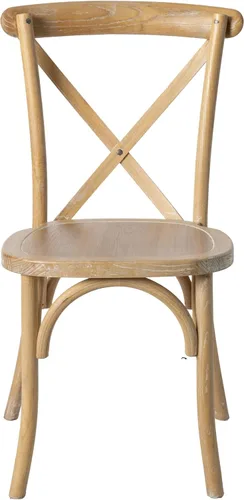 Miniatura 10 de Flash Furniture Advantage Natural - Silla con respaldo en X de grano blanco