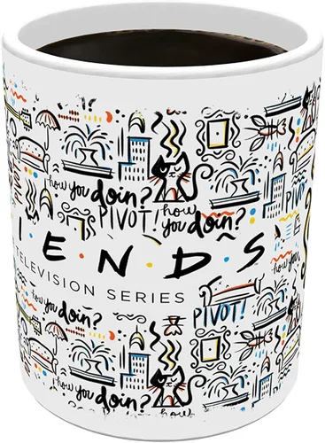 Miniatura 6 de Trend Setters Friends the Television Show – 25 años – Mercancía oficial – Taza de café o té de cerámica blanca de 11 onzas – perfecta para regalar