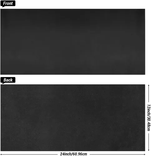 Miniatura 3 de Hojas de cuero genuino de grano completo negro para manualidades, 12"x24" (30.5x61 cm) piezas de cuero para herramientas cuadradas