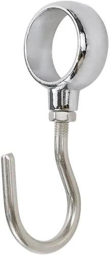 Miniatura 3 de Ganchos ajustables de acero inoxidable para barra de armario, ajuste de varilla de 0.866 in/55/64 de diámetro, 12