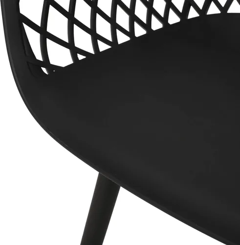 Miniatura 9 de Christopher Knight Home Delia Silla de comedor al aire libre (juego de 2), color negro