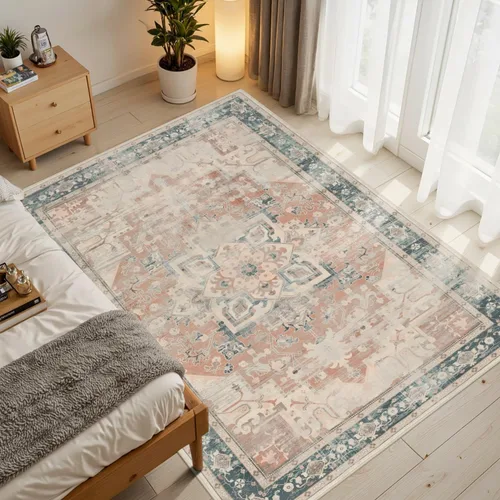 Miniatura 112 de Rugxara Alfombra de entrada lavable de 3 x 5, alfombras de pasillo bohemias antideslizantes para pasillo, entrada, cocina, baño, cuarto