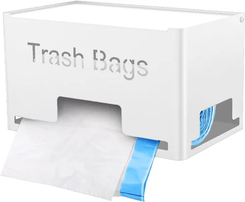 Miniatura 8 de STWWO Dispensador Grande para Bolsas de Basura, Dispensador de Bolsas de Basura de Metal con Soporte para Rollos, Organizador de Almacenamiento