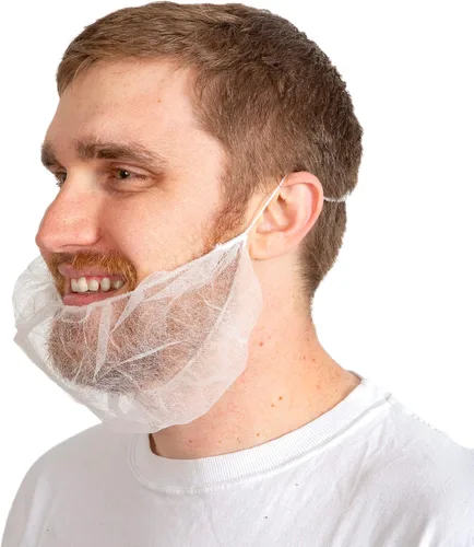 Miniatura 4 de Redes para barba, cubiertas desechables para barba, red de barba para servicio de alimentos, cocina, limpieza, 18 y 21 pulgadas