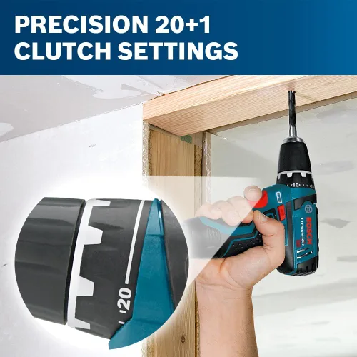 Miniatura 8 de Bosch CLPK22 – 120 - Kit combo de 2 herramientas (taladro/ desarmador y armador de impacto) con 2 baterías de iones de litio 12 -V, cargador
