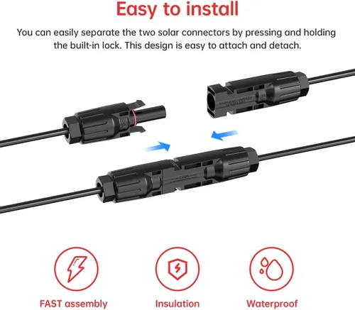 Miniatura 3 de ELFCULB Cable solar a XT60i de 12 AWG de 10 pies 2 10 25 35 50 75 100 pies conector solar a XT60i cable adaptador para estación de energía portátil
