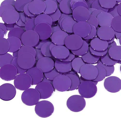 Miniatura 2 de Coopay 300 discos de plástico para contadores de aprendizaje, discos de conteo de fichas de bingo para práctica de matemáticas y fichas de póquer, 1