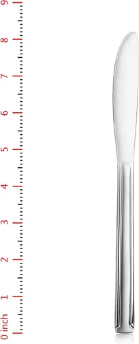 Miniatura 2 de New Star Foodservice Dominion Pattern - Cuchillo de cena de acero inoxidable 18/0, 8.2 pulgadas, juego de 12, grado comercial