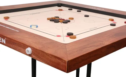 Miniatura 3 de KD Golden Carrom - Juego de mesa antiguo para interiores aprobado por la Federación Carrom de India y la Asociación Maharashtra Carrom