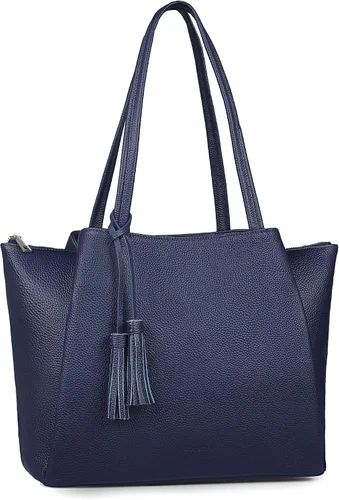 Miniatura 9 de befen Bolso de hombro para mujer de cuero genuino, bolsos para portátil con compartimentos, bolsos de mano