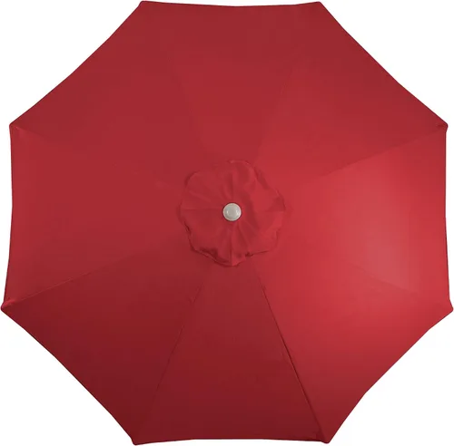 Miniatura 4 de Northlight Sombrilla de mercado para patio al aire libre de 9 pies con manivela e inclinación, color rojo