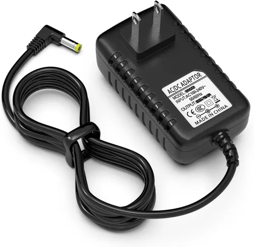 Cargador adaptador de 9.5 V CA/CC compatible con teclado de piano Casio LK-135 WK-225 CTK-2500 CTK-2400 CTK-2550 CTK-1100 WK-220 LK-165 CTK-2090