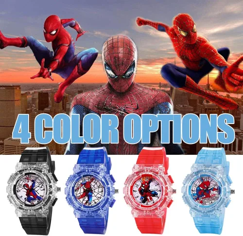 Miniatura 6 de Joyday Kids Watch, Superhero Kids Analog Watch for Boys Girls, Adjustable Strap Learning Time Kids Wrist Watch with 3 Colors Flashing, Cool