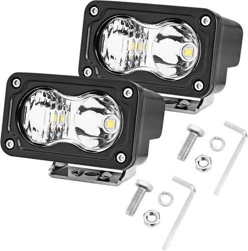 Miniatura 7 de YCHOW-TECH Luces LED ámbar de 3 pulgadas para zanja de conducción todoterreno 2 unidades de 40 W Combo Beam LED Pods Baja luz ámbar niebla luz