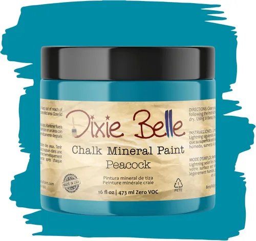 Miniatura 232 de Dixie Belle Paint Company - Pintura con acabado de tiza para muebles, color negro (Caviar), 1 galón, 128 fl oz, pintura mineral color rosa intenso