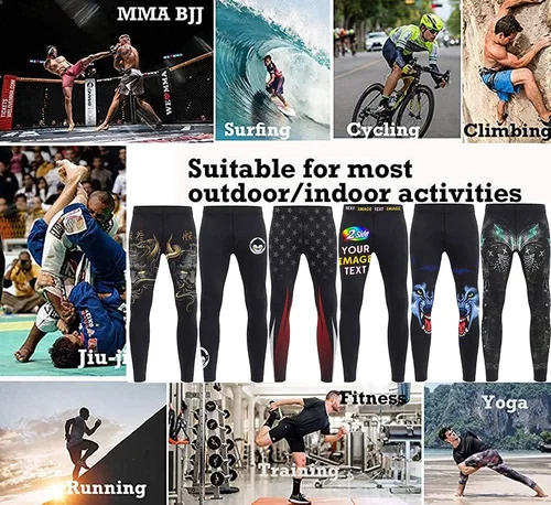 Miniatura 4 de O2TEE Máscara Samurai Grappling Spats Mallas de compresión Pant- Running BJJ, MMA, Muay Thai
